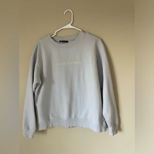 Zara Pastel lilac Crewneck baggy Sweater size medium NWOT